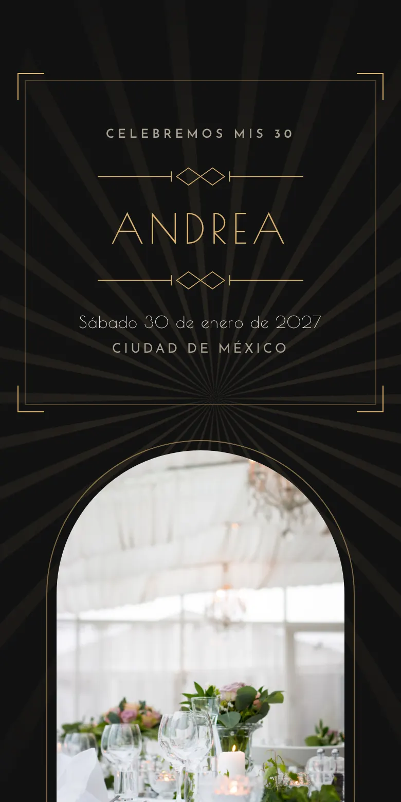 Plantilla Brindis de invitación digital para cumpleaños