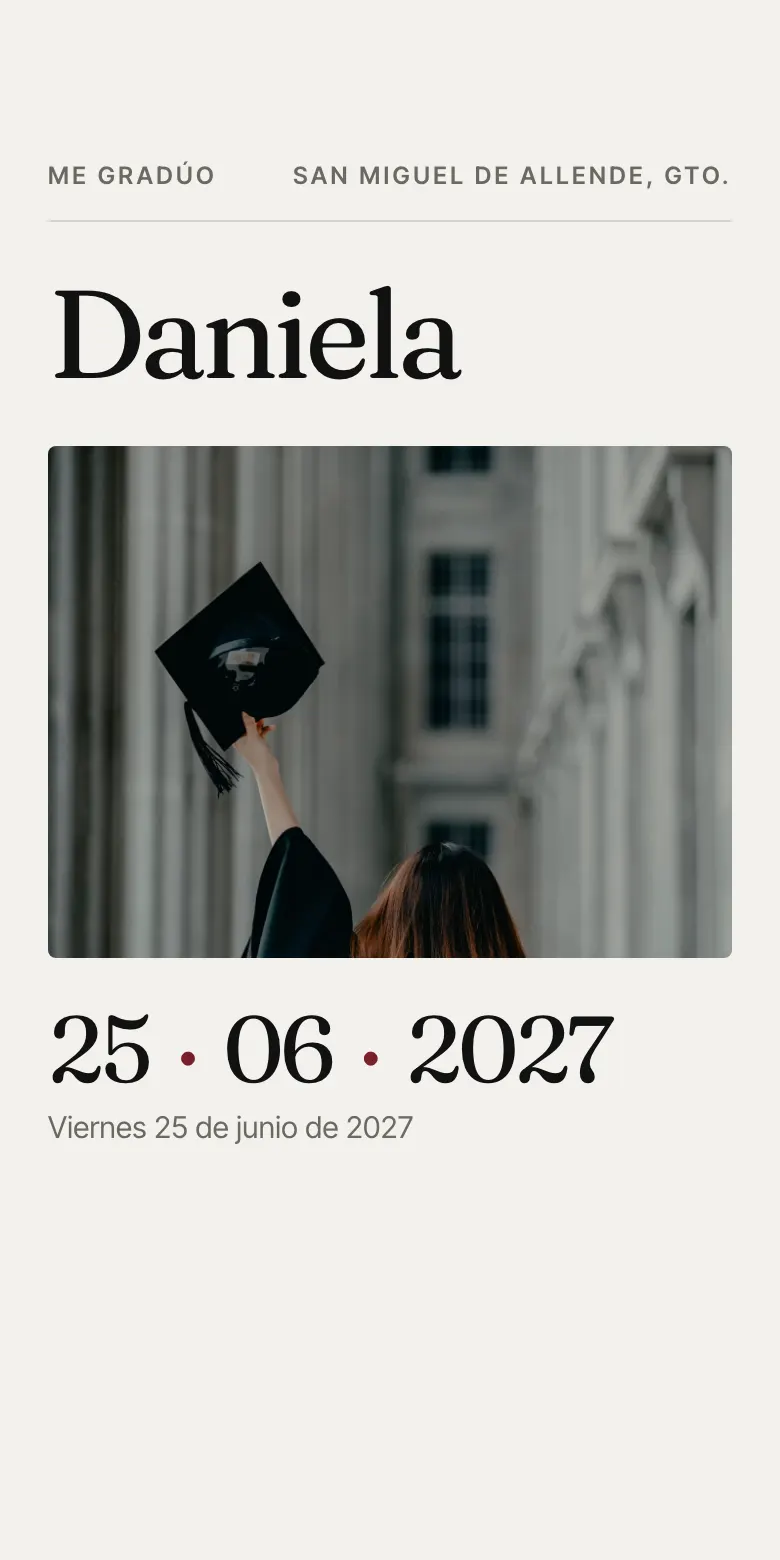 Plantilla Toga de invitación digital para graduación